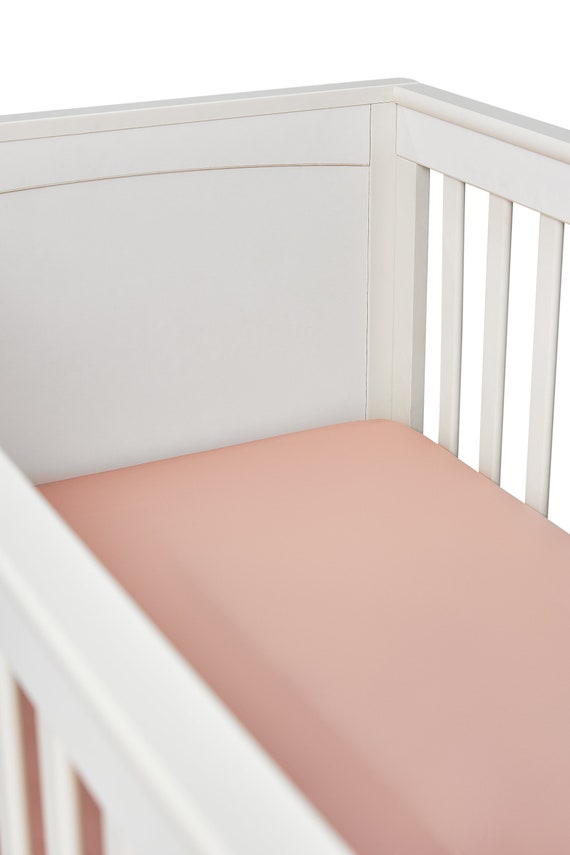 Blush pink cot sheet sale