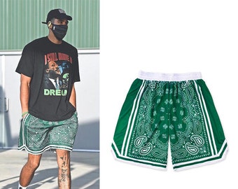 Tribal (Green/White) basketball Shorts Athletic Quick Dry Workout Training Mesh Short Pants with Pockets Gifts for Men
