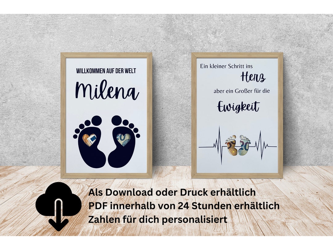 Geldgeschenk zur Geburt Geschenk für Eltern persönliches Etsy.de