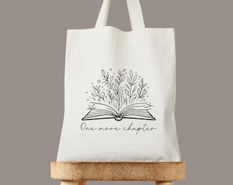Bolsa de mano "Un Capítulo Más", bonito regalo para amantes de la lectura, bolso de biblioteca para lectores, bolso de hombro para amantes de los libros, regalos literarios para ratones de biblioteca, regalo para amantes de los libros.