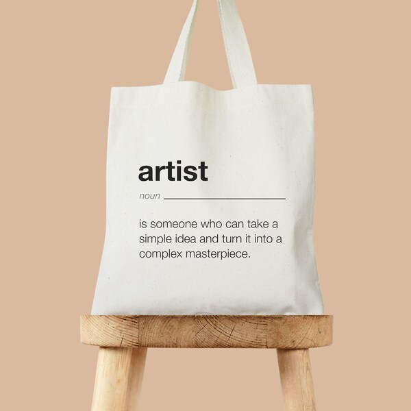 Typography Tote Bag Etsy