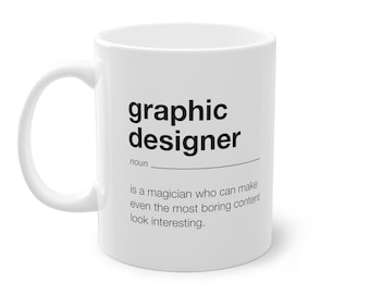 Definitie GRAFISCH ONTWERPER Mok, creatieve koffiemok voor grafisch ontwerpers en toekomstige ontwerpers, cadeau-idee met grafisch ontwerpthema