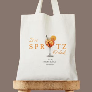 It&#39;s Spritz O&#39;Clock Wedding Tote Bag , Aperol Bachelorette Party, Bridesmaids Gift, Aperol Spritz Party, Bachelorette Gift Bag Bridal Shower