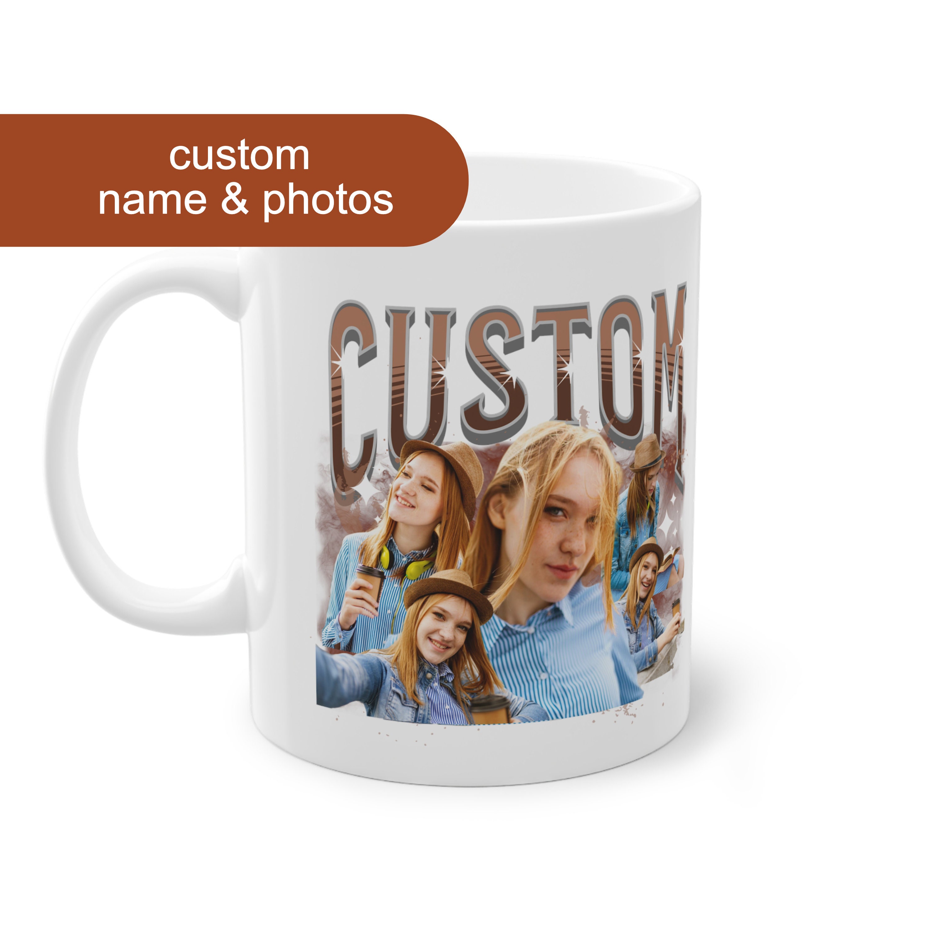 Custom your 90's pet bootleg coffee mug vintage Photo cup Pet Photo Funny Rap mug