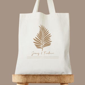 Custom Boho Wedding Tote Bag, Personalized Wedding Name Tote, Wedding Welcome Gift, Destination Wedding Welcome Bag Guest Favor Tote Bag