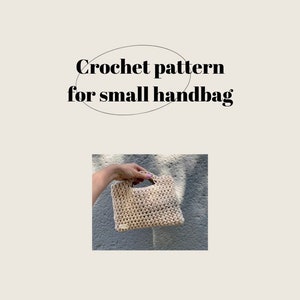 Häkelanleitung für kleine Häkeltasche // Crochet pattern for small handbag // Written tutorial for crochet bag