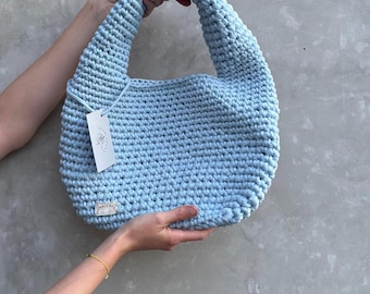 AENNI_Loop// Gehaakte schoudertas // Handgemaakte gehaakte tas // Tas met hengsel