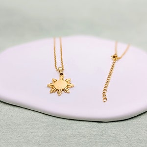 Philippine Sun Necklace 18K Gold Plated Stainless Steel Araw Filipino Minimalist Pinoy Pinay Waterproof Nickel & Lead-Free image 2