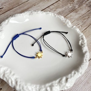 Simple Philippine Sun Unisex Frienship Bracelet | Stainless Steel Araw | Waxed Cotton Strings | Pinoy | Pinay