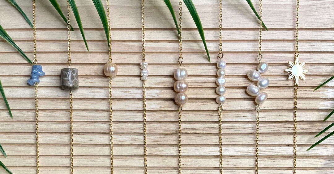 Minimalist Philippineinspired Charm Bracelet 18K Gold Plated Nickel