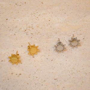 Araw stud earrings Philippine sun design in 18K gold plated stainless steel