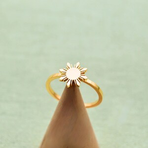 Araw Adjustable Ring – Philippine Sun Design in 18K Gold Plated Stainless Steel
