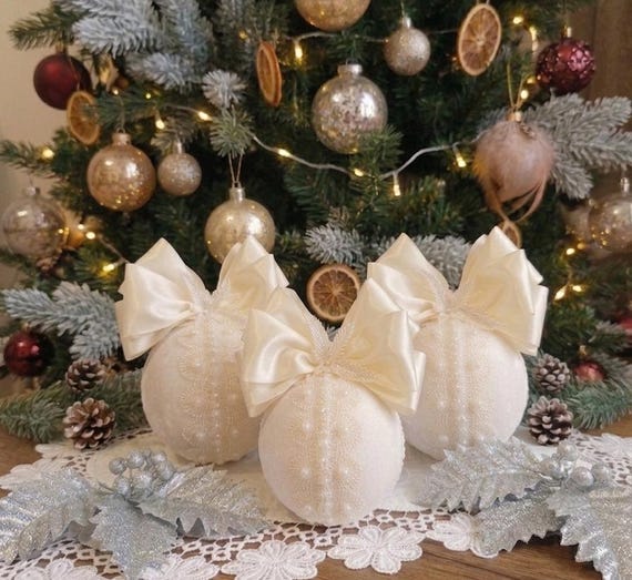 Handgemachte Samt Christbaumkugel Ornament - Weiche Samt Christbaumkugel, Weihnachtsbaum Dekoration