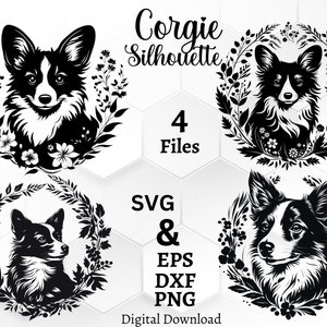 Niedliche Corgie SVG-Sammlung: Perfekt für Lasercut, Cricut, Scrapbooking, Journaling und andere Designs. Kommerzielle Lizenz inbegriffen!