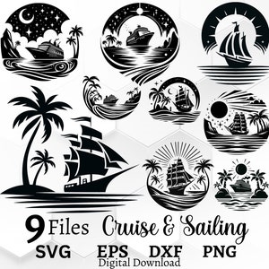 Nautical SVG Collection: Cruise & Sailing Designs for Cricut, Laser Cutting and Maritime Crafts. Free commercial use!