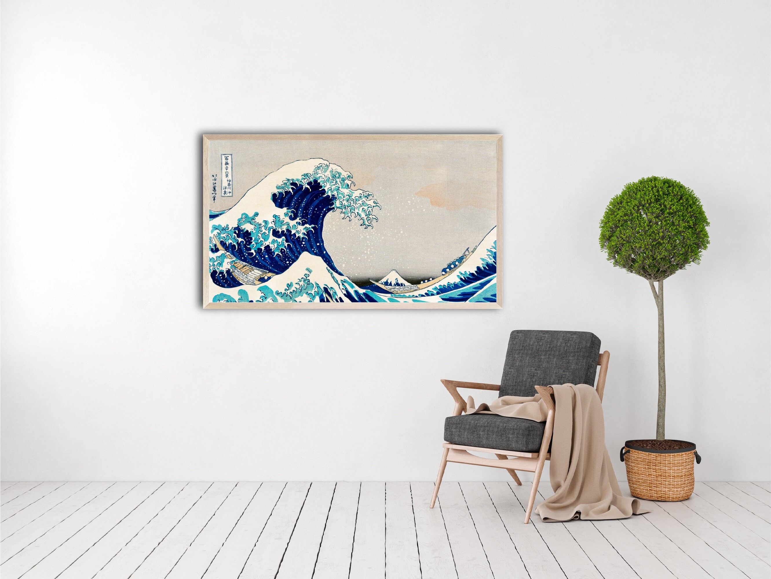 **専用**A0 インテリアポスター ウェーブ D682 フレームなし Samsung Frame TV Art | Great Wave off Kanagawa | Hokusai