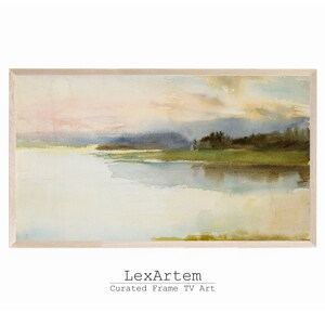 Samsung Frame TV Art, &quot;Seashore in the Evening&quot;, Frame TV Art, Wall Art, Digital Download, Landscape, Edelfelt