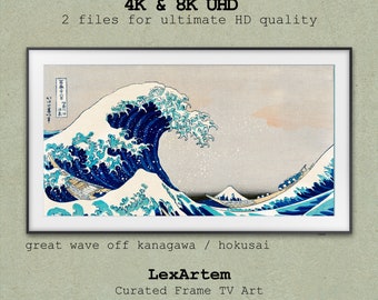 アート・デザイン・音楽 GREAT MOVIE GRAPHICS Samsung Frame TV Art | the Great Wave of Kanagawa | Japanese
