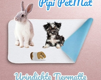 Pipi PetMat l 70 x 35 cm l incontinence pad l blue/white l l PipiPad l urine-proof pet mat
