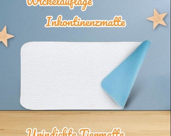 Baby incontinence pad l 90 x 75 cm l blue/white l l reusable