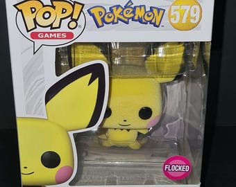Funko Pop Vinyl Games Pichu 579 Flocked Edition Pokemon Brand New