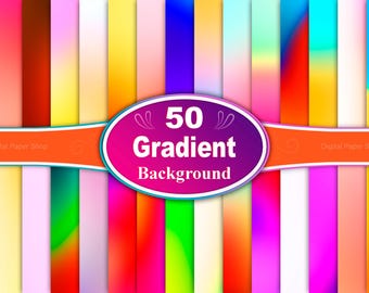 Ombre Gradient Backgrounds: 50 Grainy Textures (Digital Download)