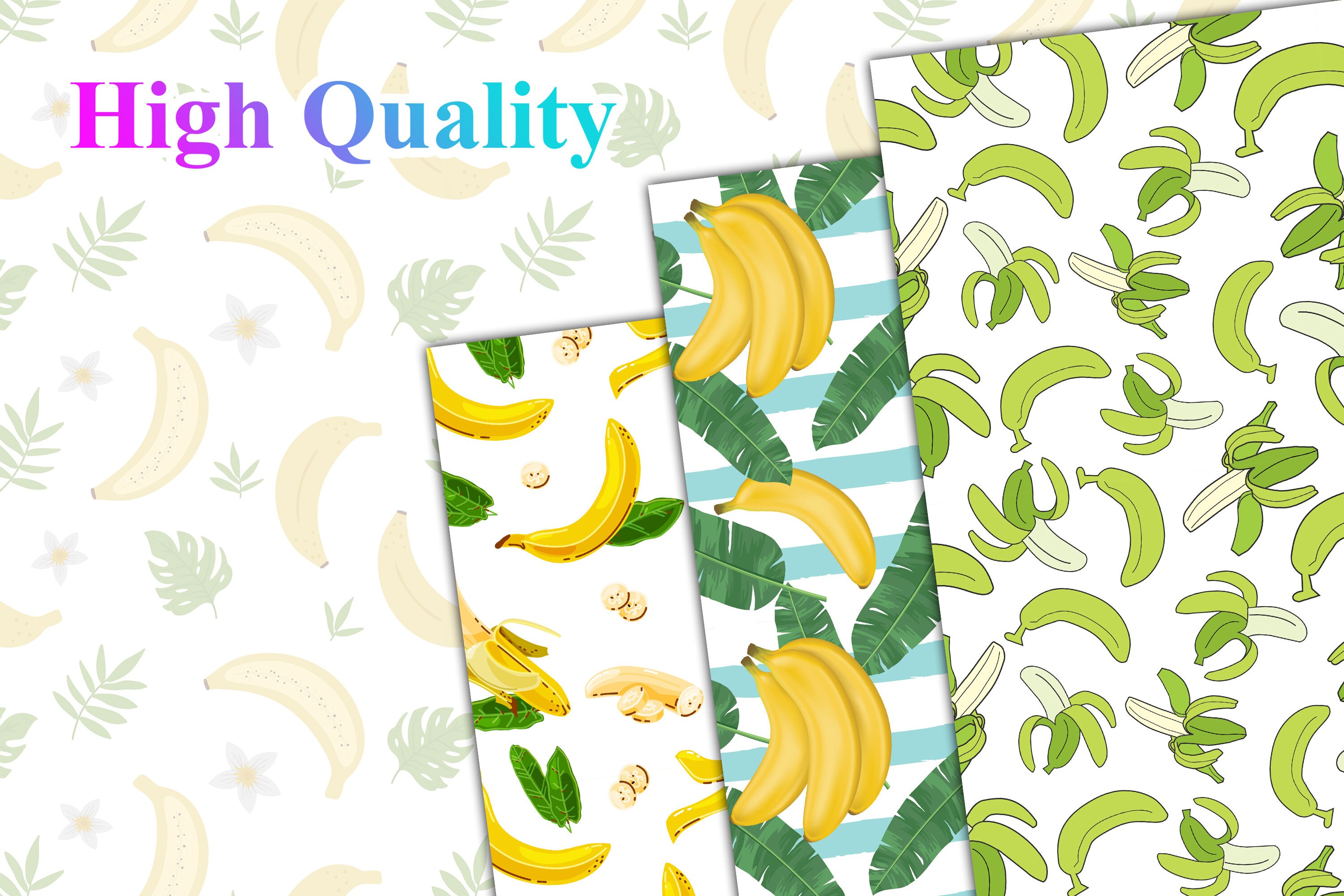Banana Seamless Pattern, Banana Digital Paper, Banana Patterns, Banana ...