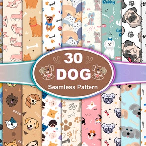 Dog Seamless Pattern, Dog Pattern, Dog Digital Paper, Puppy Pattern, Cute Dogs Pattern, Dog Digital Print, Cute Puppies Pattern, Dogs Print