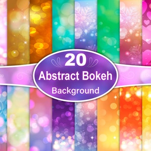 Bokeh Digital Paper: Enchanting Background Bundle (3000x2000 JPG) (ZIP-FILE)