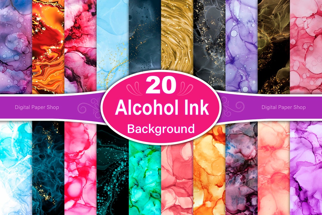 Alcohol Ink Texture Backgrounds: 20 Digital Papers (3600x3600 Px) - Etsy