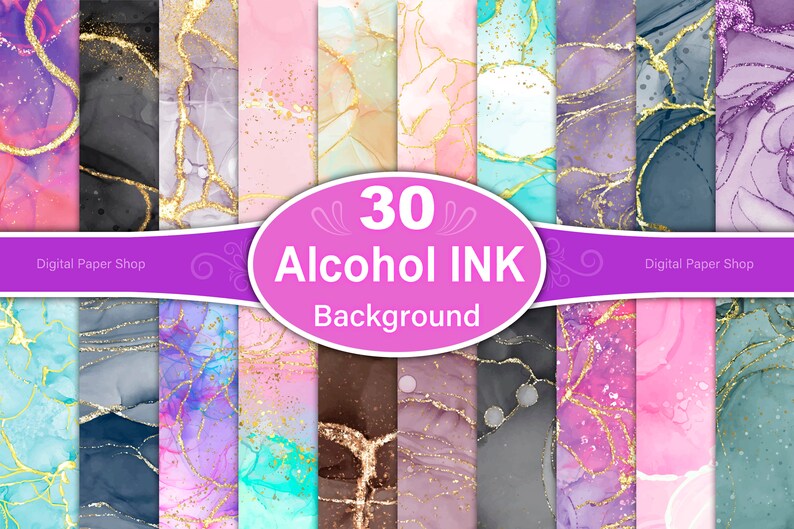 Alcohol Ink Texture Backgrounds: Watercolor Paper (digital Download) - Etsy