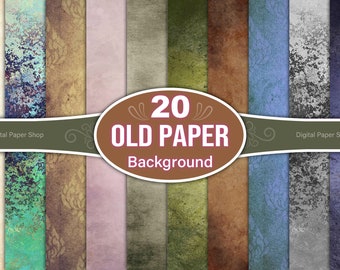 Vintage Papier Textur Hintergründe: 20 alte Papier Texturen (Digitaler Download)