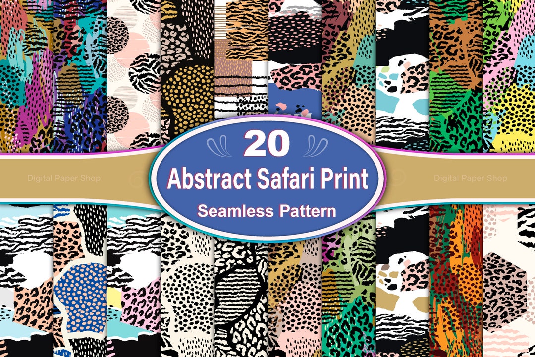 Safari Animal Print Seamless Pattern, Seamless Abstract Animal Skin ...