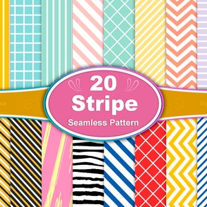Stripe Seamless Pattern, Stripe Pattern, Stripe Digital Paper, Stripe Background, scrapbook paper, digital pattern, Colorful Striped Pattern