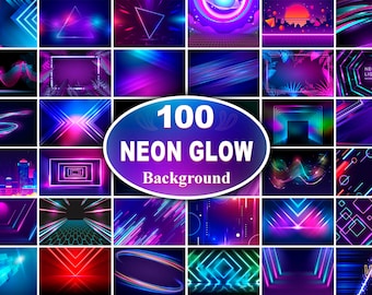 Neon Background, Neon Abstract Background, Neon Wallpaper, Neon Light Background, Neon Glowing Background, Vector Neon Digital Background