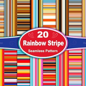 Rainbow Stripe Seamless Pattern, Colorful Stripes Pattern, Stripes Digital Paper, Colorful Geometric Stripes Pattern, Striped Patterns