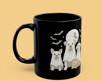 Halloween Dog Mug: Ghost Dogs 'Lick or Treat' Coffee Cup