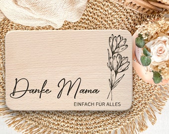 Schneidebrett, Frühstücksbrett Mama Geschenk, Muttertag, Geschenk Mama, Vesperbrett, Holzbrettchen, Mama Geschenk