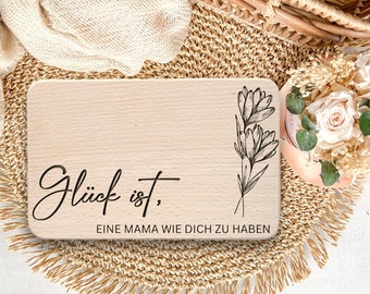 Schneidebrett, Frühstücksbrett Mama Geschenk, Muttertag, Geschenk Mama, Vesperbrett, Holzbrettchen, Mama Geschenk