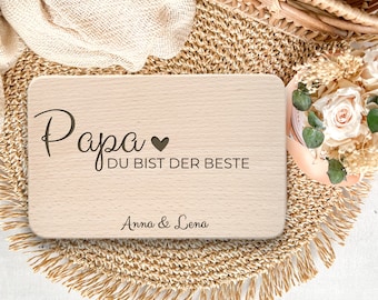 Schneidebrett, Frühstücksbrett Papa Geschenk, Vatertag, Geschenk Papa, Vesperbrett, Holzbrettchen, Papa Geschenk