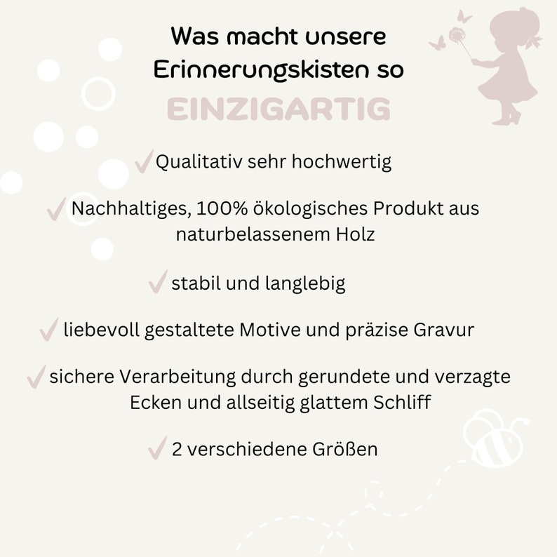 Erinnerungskiste Baby personalisiert, Babygeschenk Geburt Erinnerungskiste, Holzkiste personalisiert, Holzbox personalisiert, Geschenke Baby Bild 9