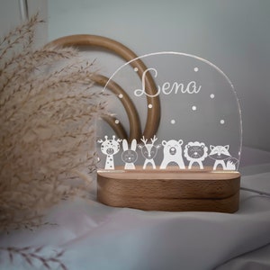 Nachtlicht Baby, Nachtlicht personalisiert, Nachtlicht Kinder, Babygeschenke, Babygeschenk Geburt, Taufgeschenk, personalisierte Nachtlampe Bild 2