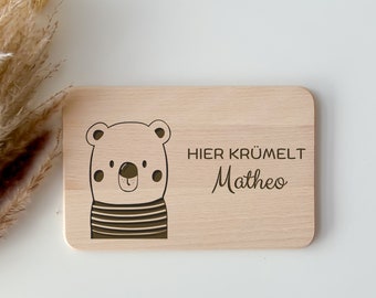 Frühstücksbrett personalisiert, Frühstücksbrett Kinder, Brett personalisiert, Baby Geschenk, Personalisiertes Geschenk Baby