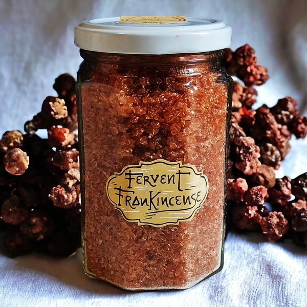 Essential oil bath salts "Fervent Frankincense" perfect for aromatherapy and gift for everyone, beauty and self care