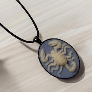 Scorpion Necklace, Glow in the Dark, Scorpion Pendant, Scorpion Charm, Handmade, Animal Necklace, Animal Pendant, Scorpio Season