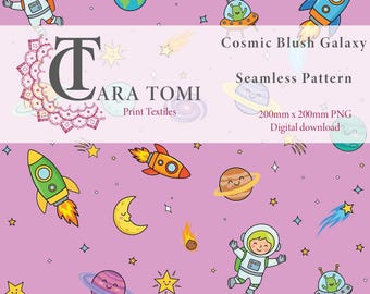 Cosmic Blush Galaxy Repeat Pattern