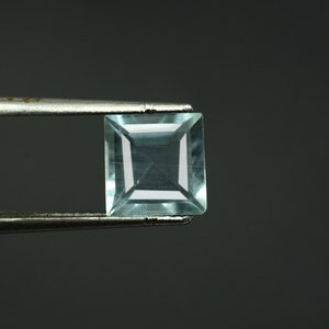 AAA Brazilian Aquamarine Loose Gemstone: Square Cut Sky Blue