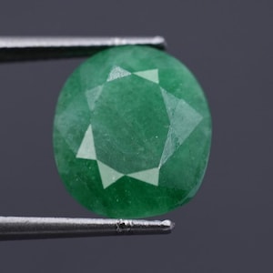 Certified Green Emerald, Oval Cut Zambian Gemstone, Natural Loose Emerald, Jewelry Making Supplies