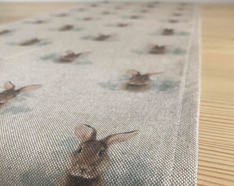 Bunny table runner - Cute table linen for summer