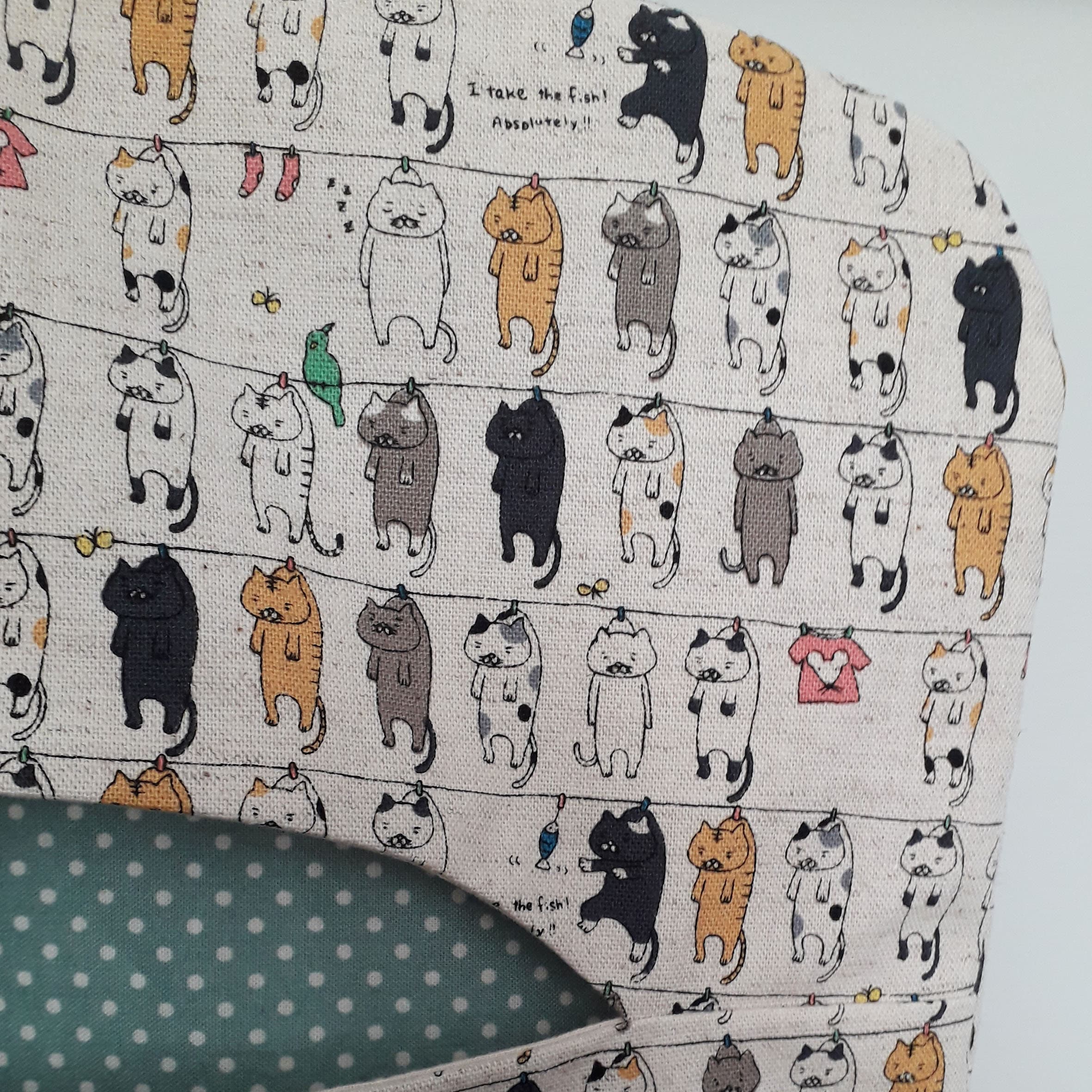 Cat Peg Bag in Cute Cat Fabric for Washing Line or Utility Room - Etsy